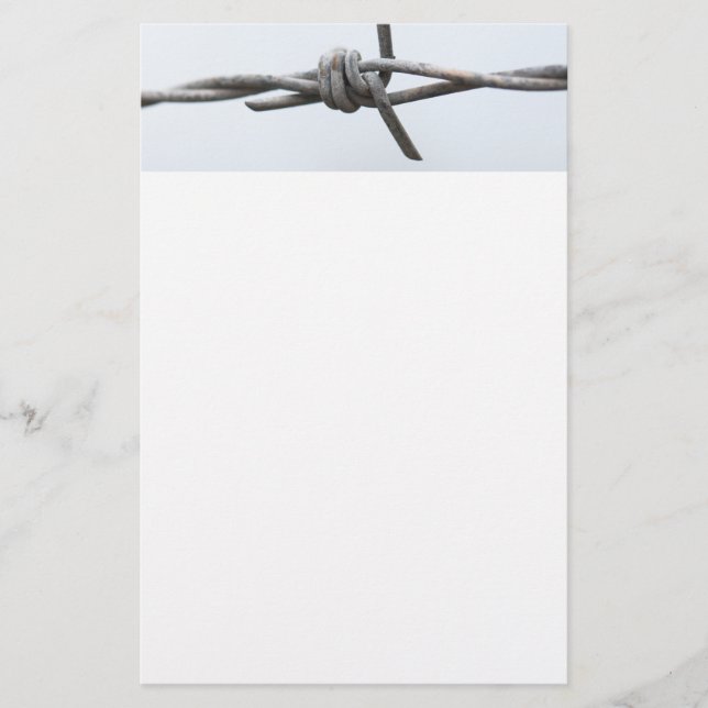 Barbed wire stationery (Front)