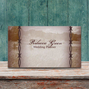 barbed wire western country farm ranch business card