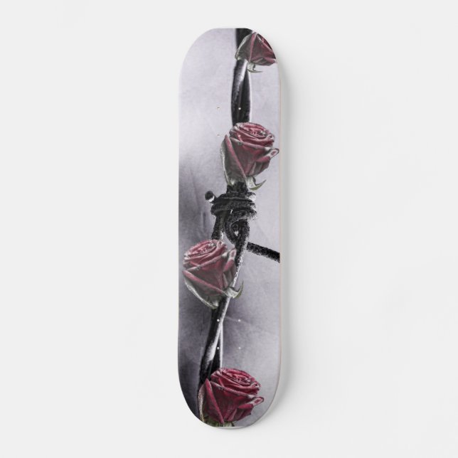 Barbed wired roses skateboard (Front)