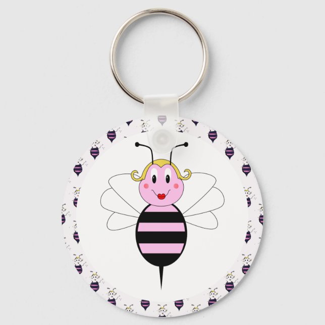 BarBee Bumble Bee Keychain (Front)