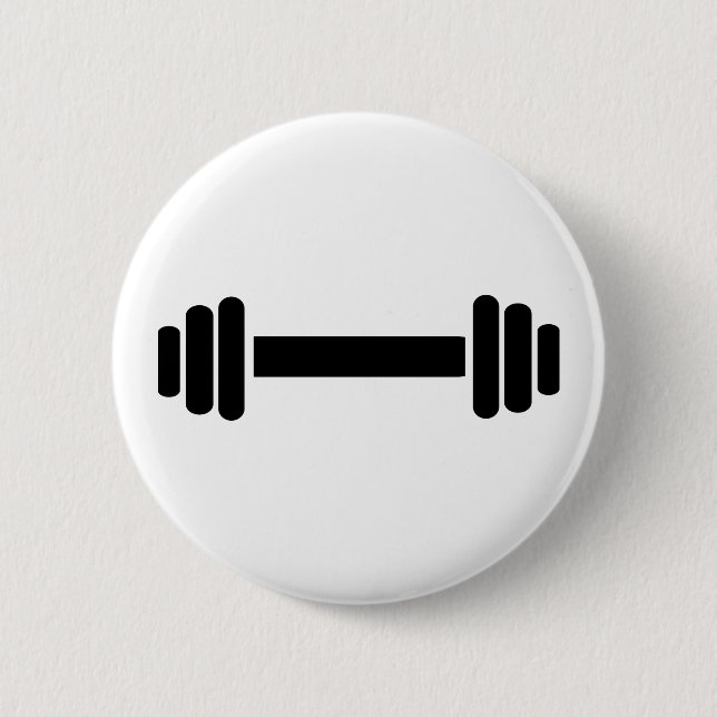 Barbell - Bodybuilding 6 Cm Round Badge (Front)
