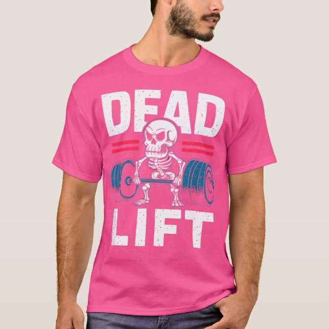 Barbell Bones Skeleton'S Lift Challenge T-Shirt (Front)