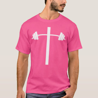 Barbell Dumbbell Cross Christian Jesus Gym Workout T-Shirt