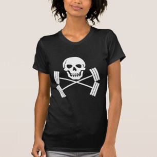 Barbell Jolly Roger White T-Shirt