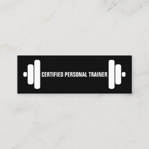 Barbell look text and weights blend mini business card