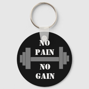 barbell NO PAIN NO GAIN Key Ring