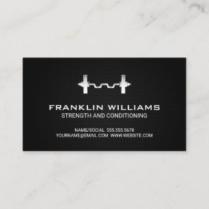 Barbell Personal Trainer Business Card