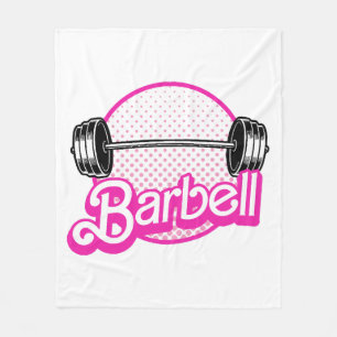 Barbell - pink fleece blanket
