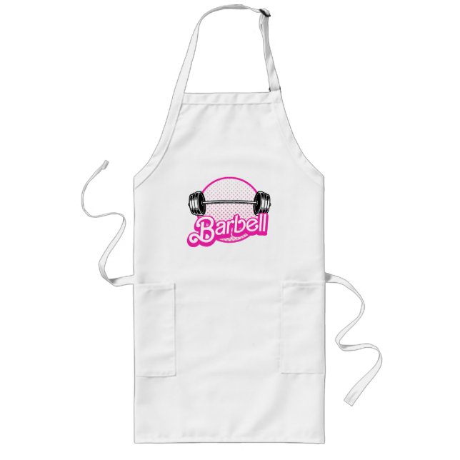 Barbell - pink long apron (Front)