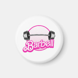 Barbell - pink magnet