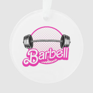 Barbell - pink ornament
