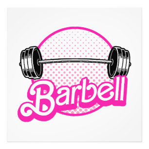 Barbell - pink photo print