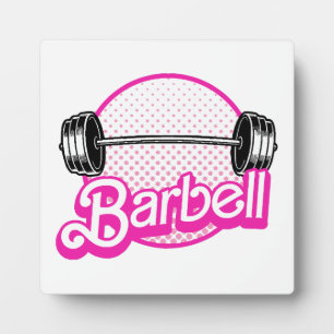 Barbell - pink plaque