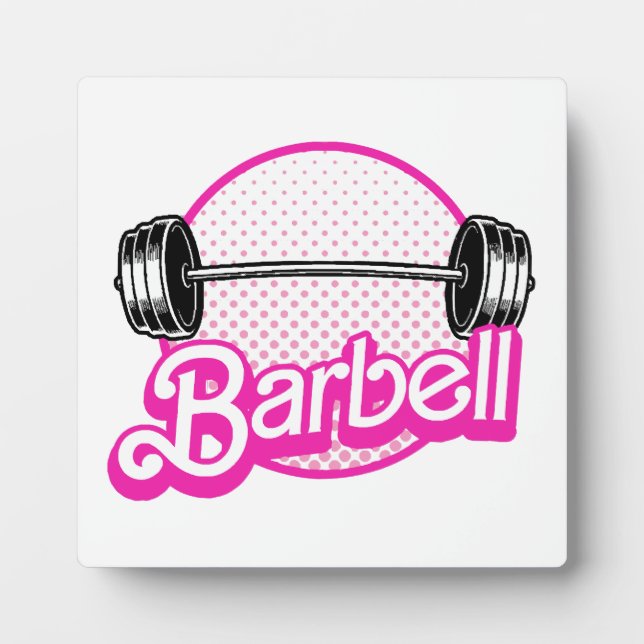 Barbell - pink plaque (Front)