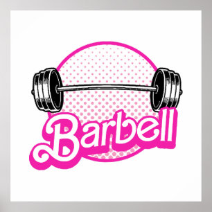 Barbell - pink poster