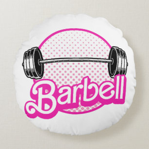 Barbell - pink round cushion