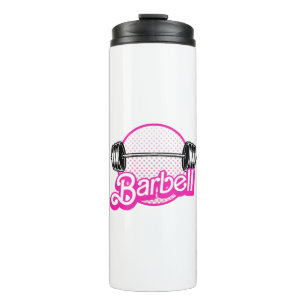 Barbell - pink thermal tumbler