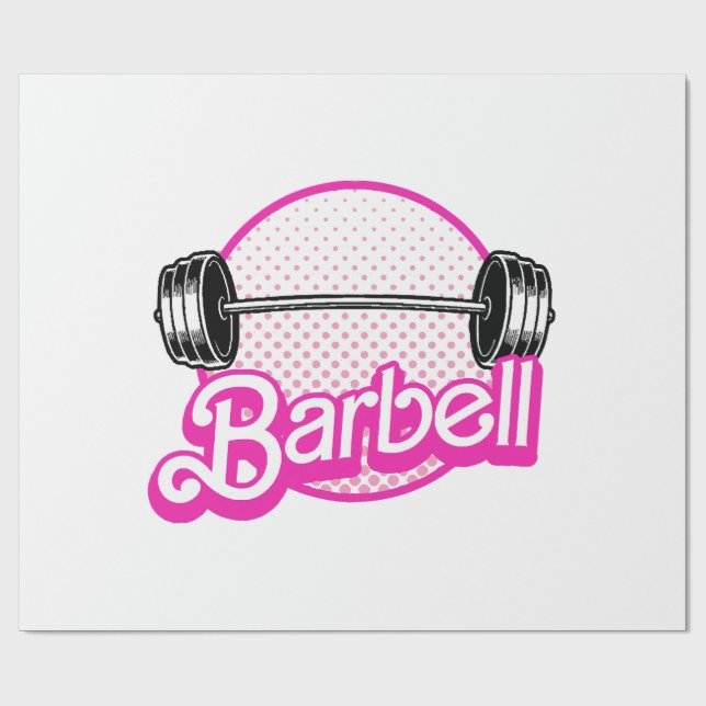 Barbell - pink wrapping paper (Flat)
