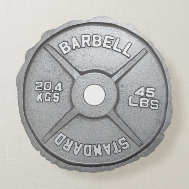 Barbell Plate - Gym Round Cushion (Back)