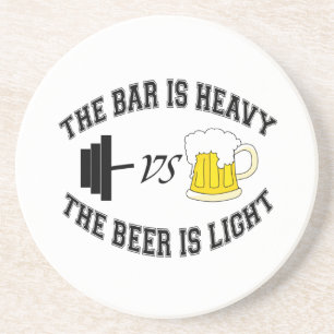 Barbell vs beer coaster