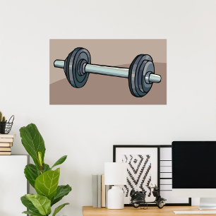 Barbell Weightlifting Gym Fitness Lover  Poster