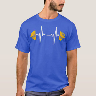 Barbell Weightlifting Heartbeat   Bodybuilding   1 T-Shirt