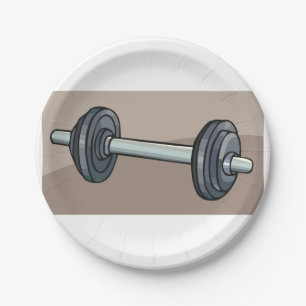 Barbell Weights Paper Plate