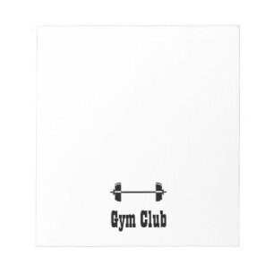 Barbell workout gym silhouette notepad