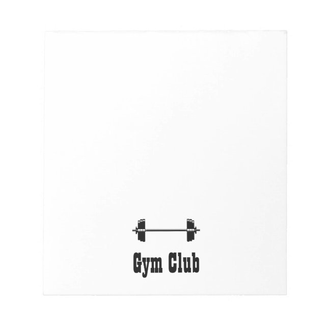 Barbell workout gym silhouette  notepad (Front)
