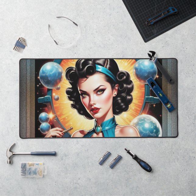 Barbenheimer Retro Fusion Atomic Age Fashion Desk Mat (Workstation)