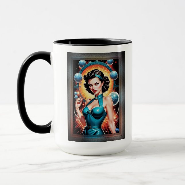 Barbenheimer Retro Fusion Atomic Age Fashion Mug (Left)