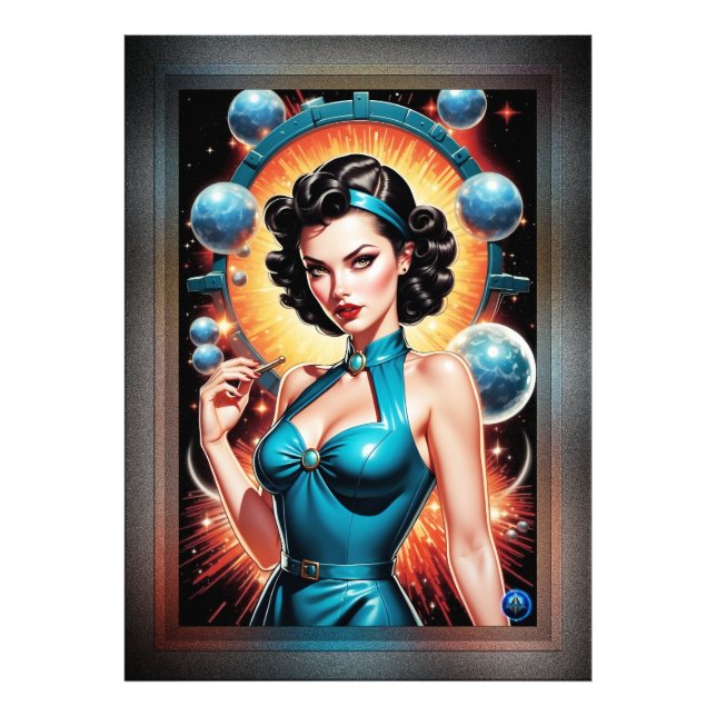 Barbenheimer Retro Fusion Atomic Age Fashion Photo Print (Front)