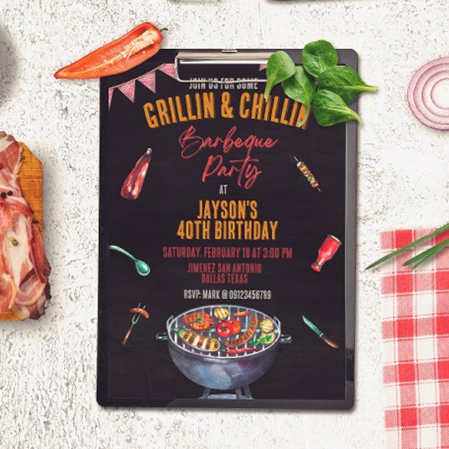 Barbeque - Backyard Party Invitation (Barbeque - Backyard Party Invitation)