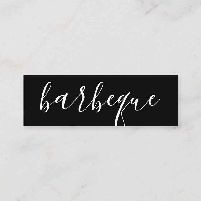 barbeque handwritten mini business card (Front)