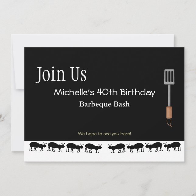 Barbeque Invitations for Michelle (Front)