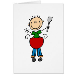Barbeque Stick Figure Card
