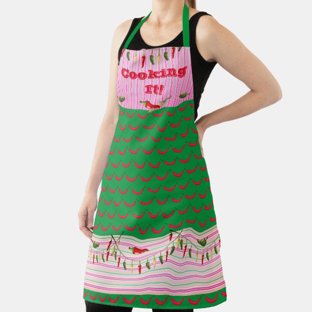 Barbeque Time Hot Peppers Apron (Insitu)