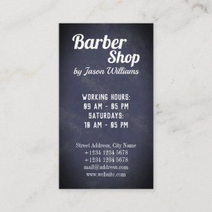 Barber and hair salon vertical business card