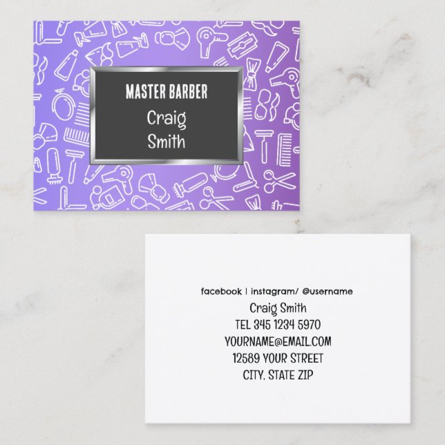 Barber Barbershop Calling Card (Front/Back)