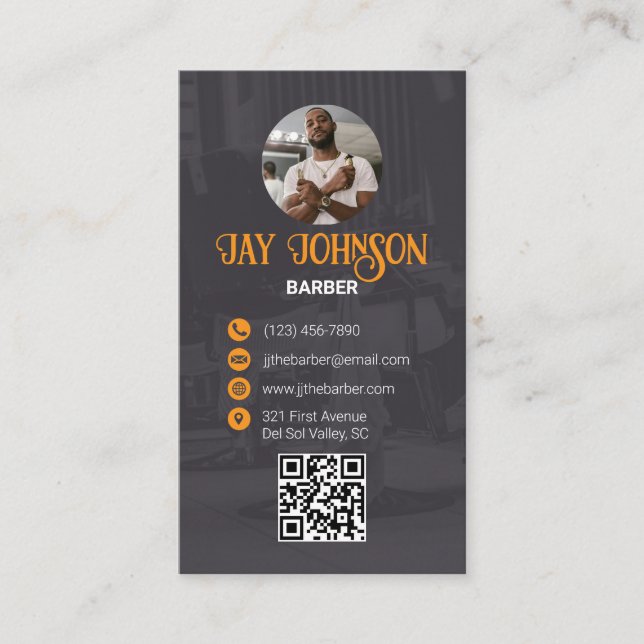 Barber | Barbershop| Hairstylist Business Card (Front)