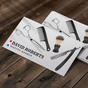 Barber Barbershop Professional Hair Stylist Business Card
