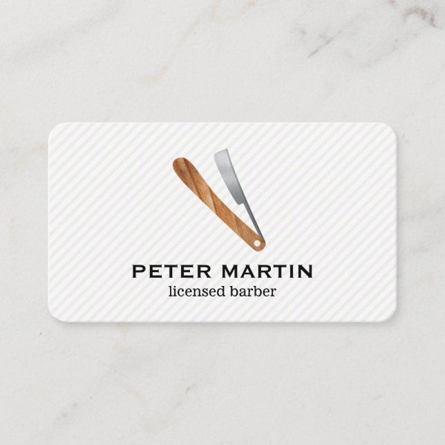 Barber Blade Business Card (Front)