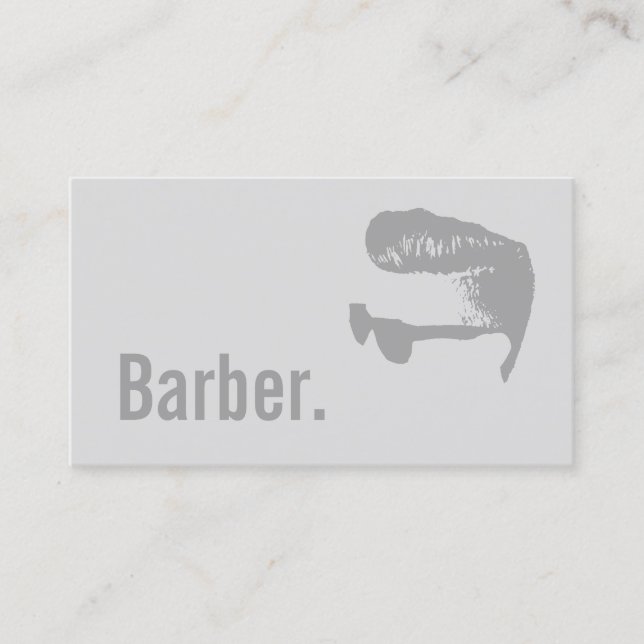Barber Bold Text Minimalist Hairdresser Hair Business Card (Front)