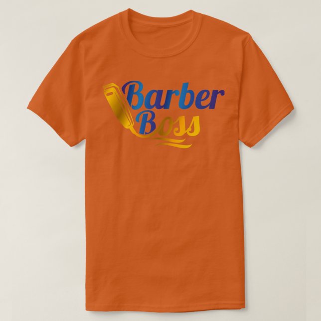 Barber Boss Gold T-Shirt (Design Front)
