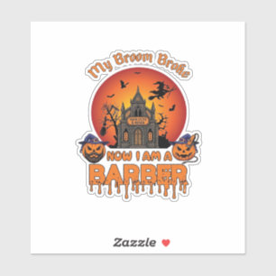 Barber Broom Broke Halloween Pumpkin Clipper Haunt