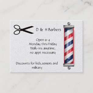 barber business business card
