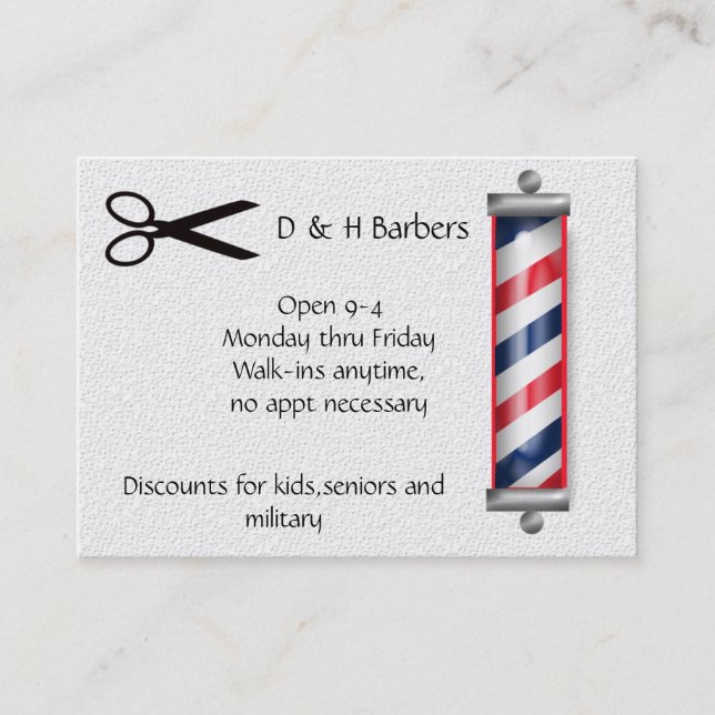 barber business card (Front)