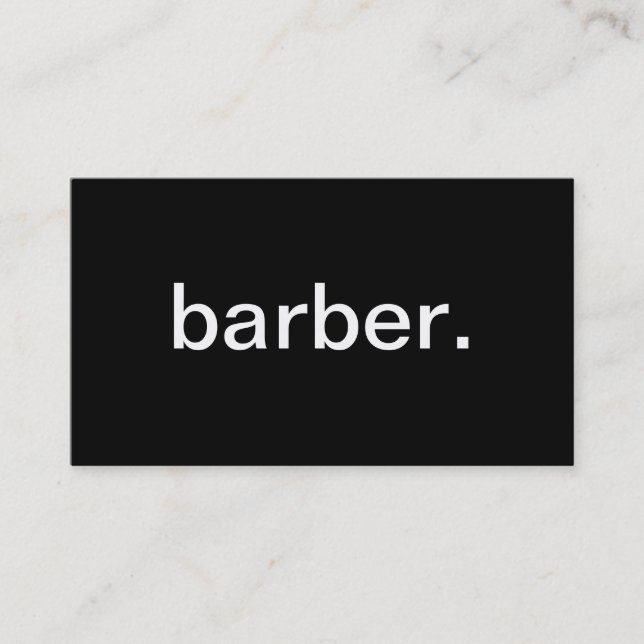 Barber Business Card (Front)