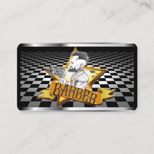 Barber Business Card (Front)