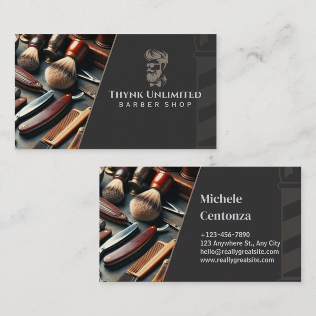 Barber Business Card – Customisable (Front/Back)